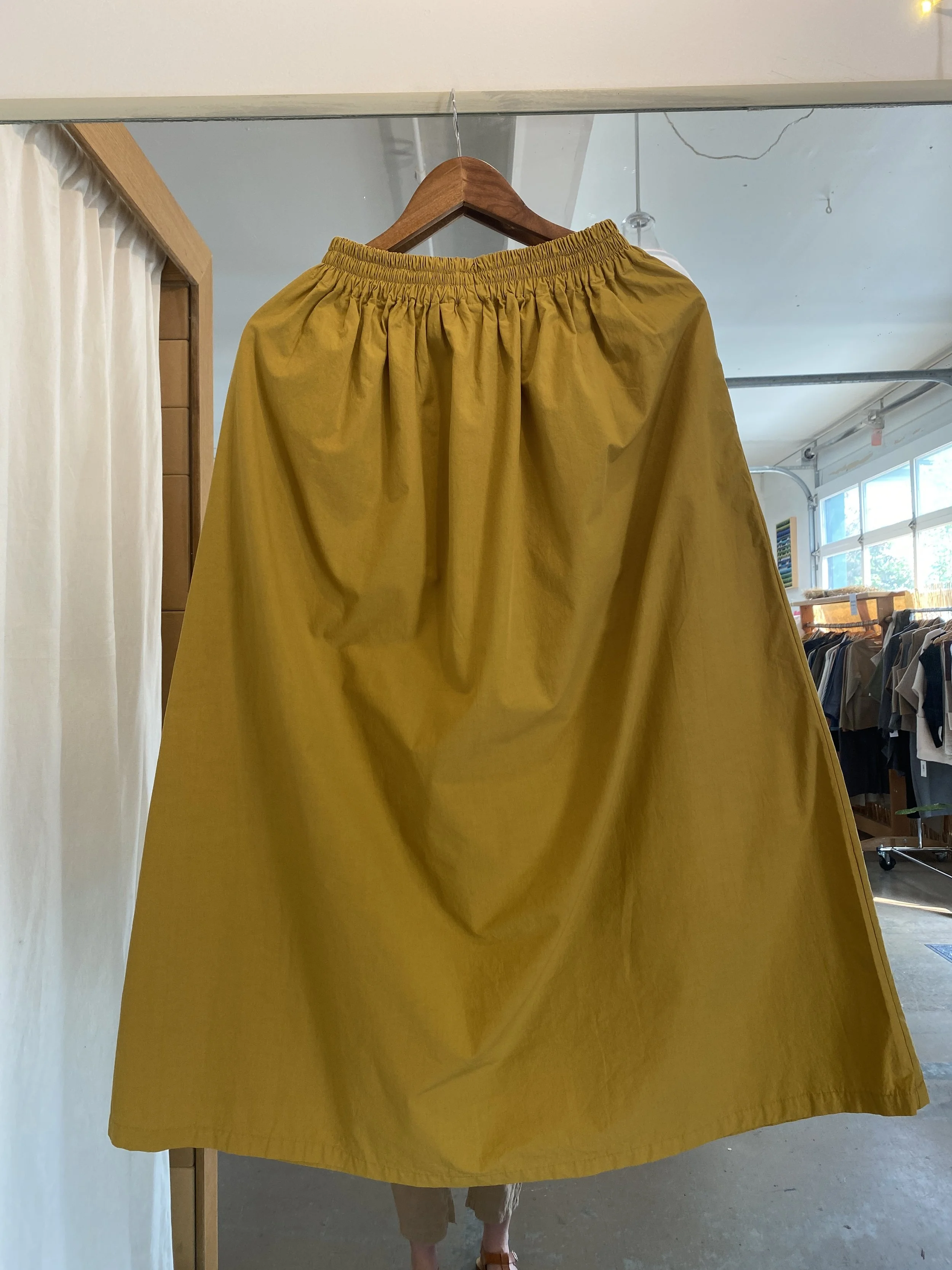 Betty Skirt in Mustard Cotton Poplin - size 1 | RTW
