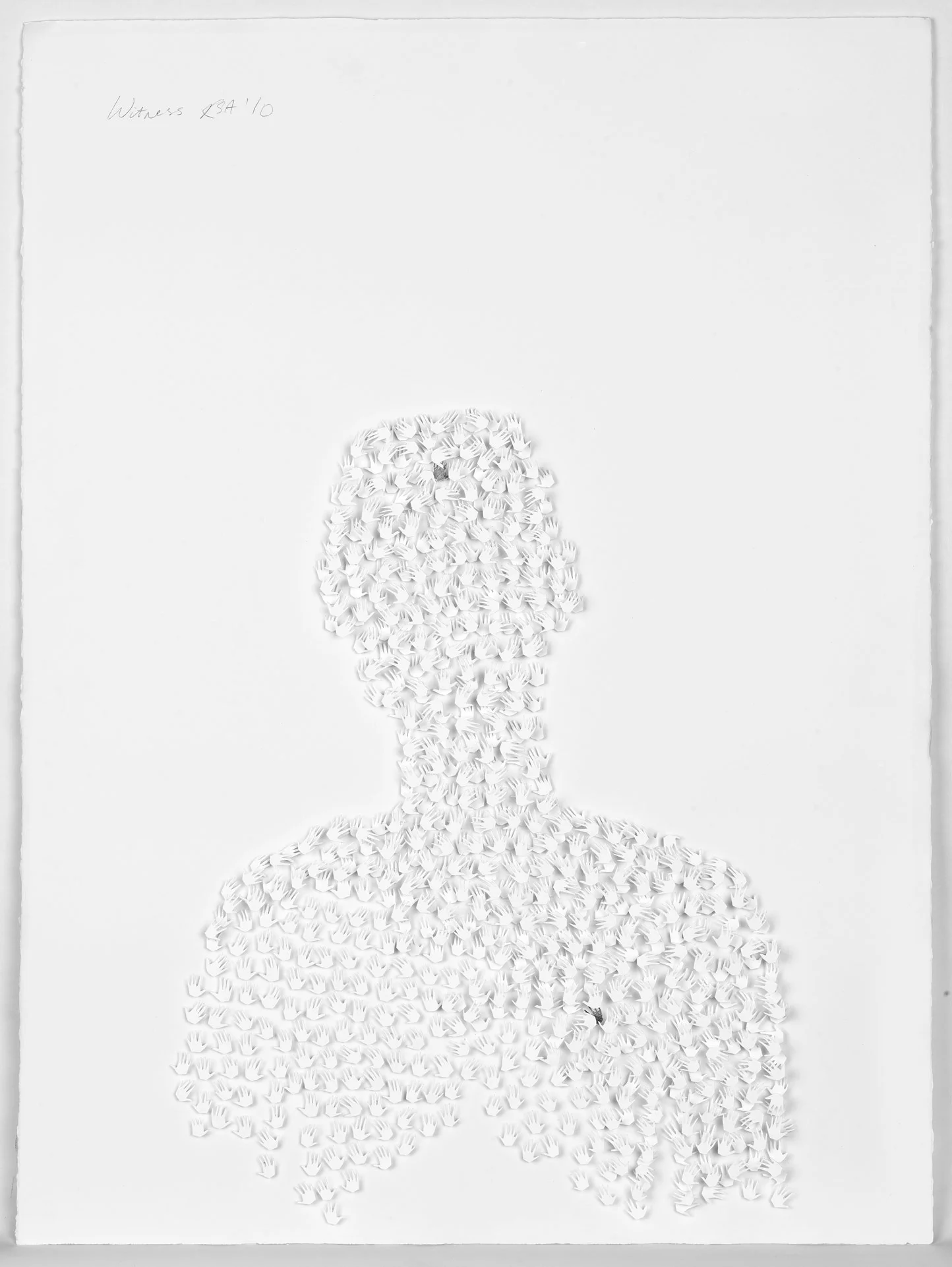 Witness 67cm x 87cm Foamcore, draw film, pins