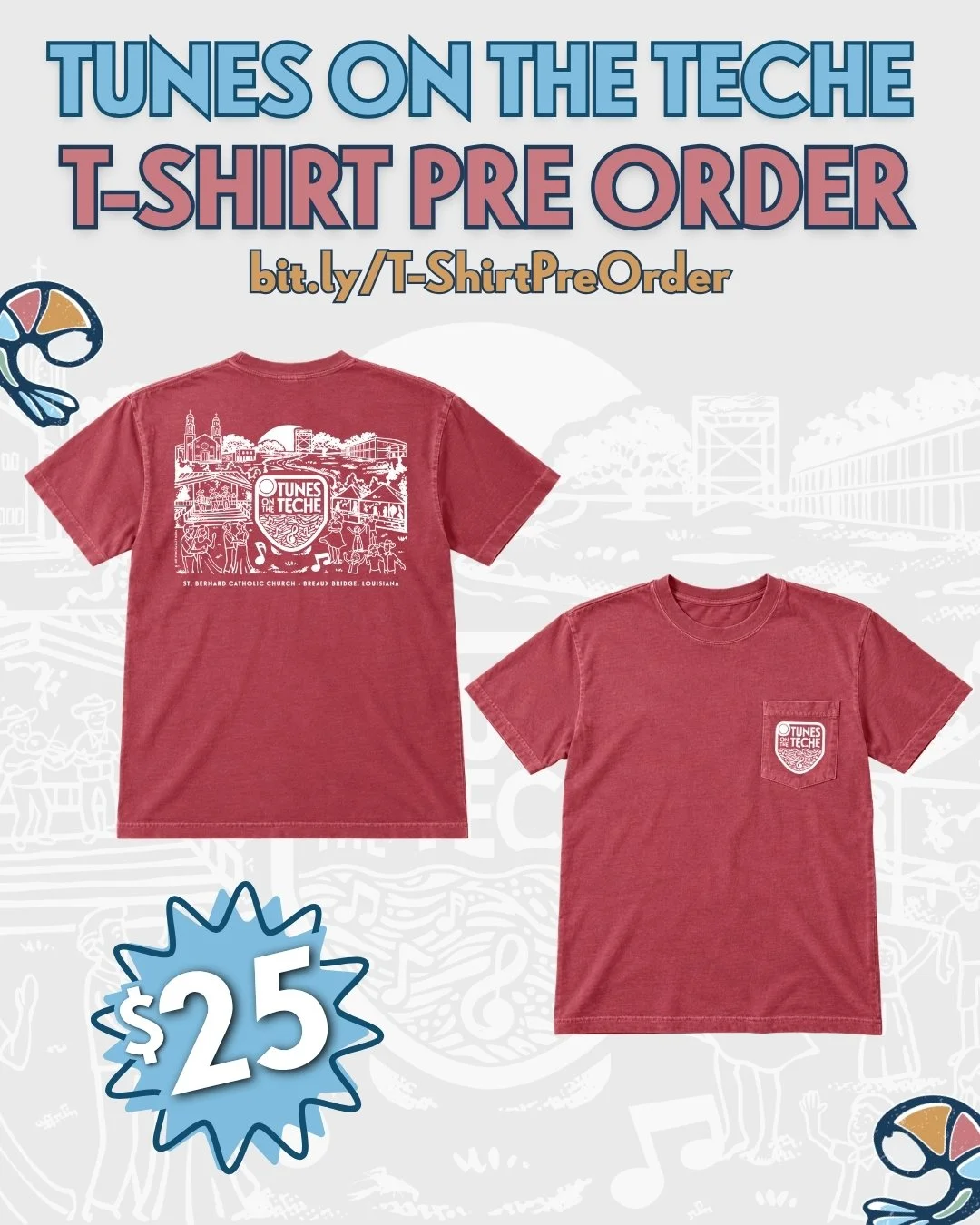 Tunes on the Teche T-Shirts