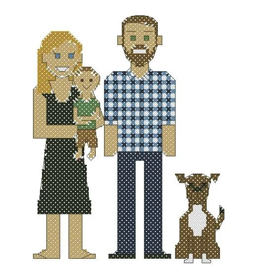 Custom Family Portrait - Four Characters.JPG