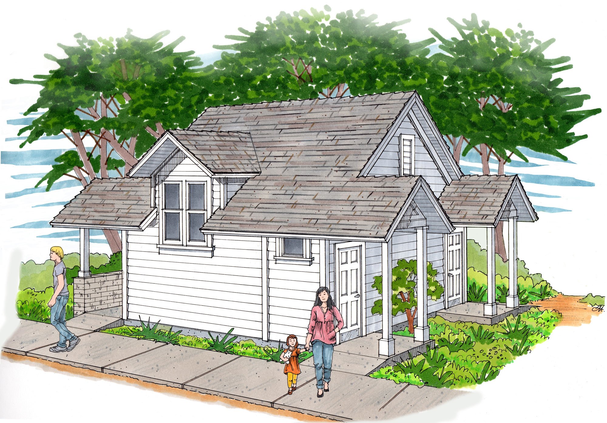 Ford House Restrooms Color Rendering