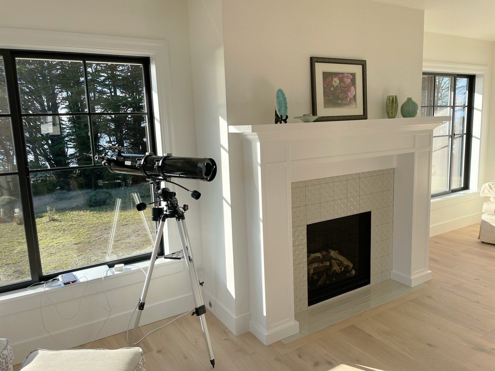 New England Home Interior Fireplace