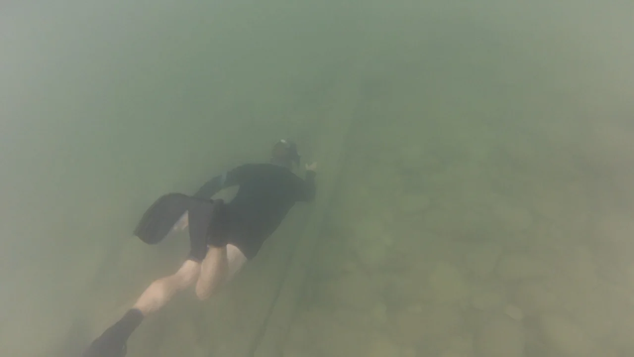 Ric Mixter snorkeling the remains of the Skeele