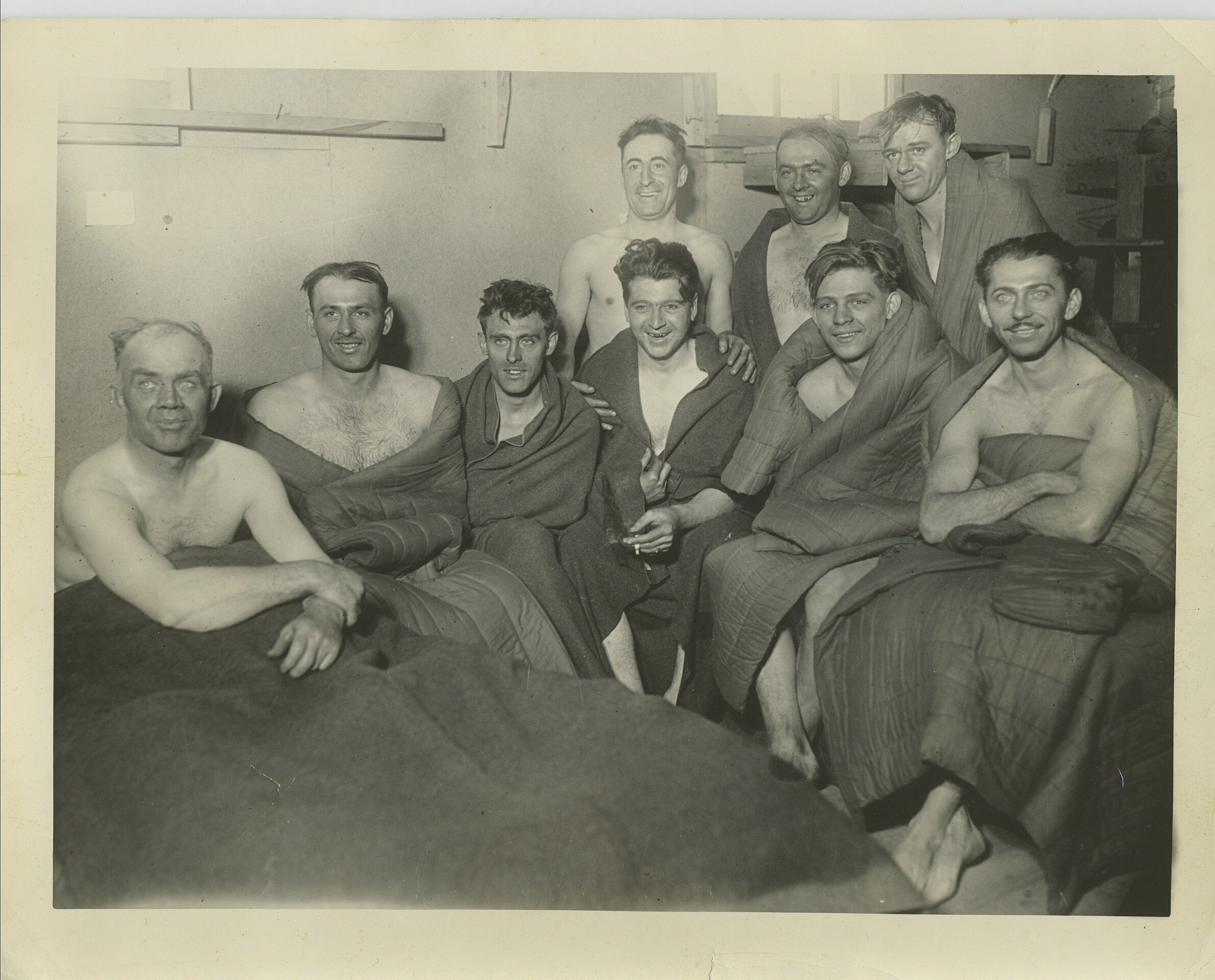 Crew rest at CCC  Camp Muskegon
