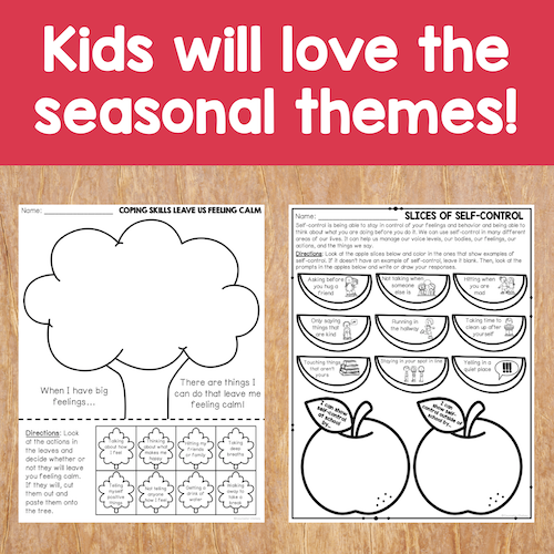 September SEL Worksheets For Kids