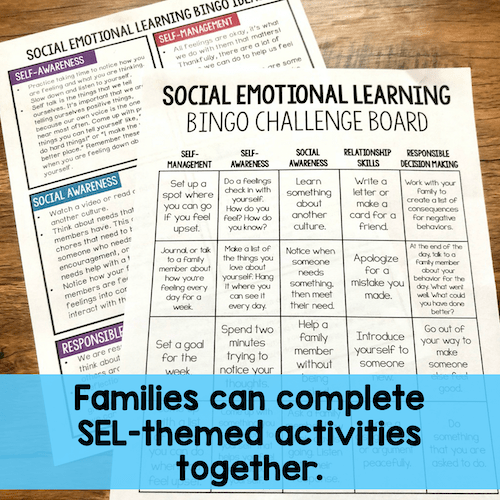 Social Emotional Learning Family Activities And Resources