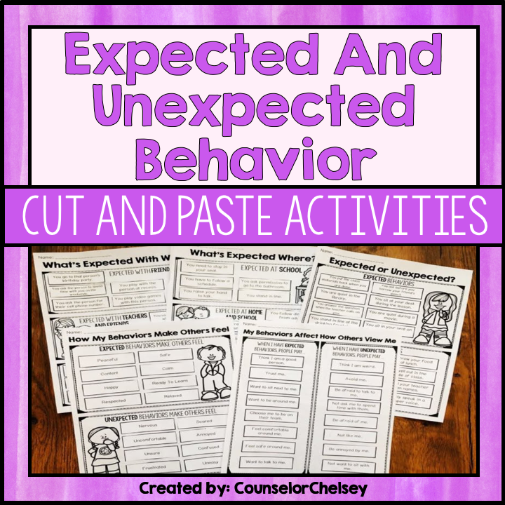 Self Control Cut And Paste Activities For Character Education And SEL