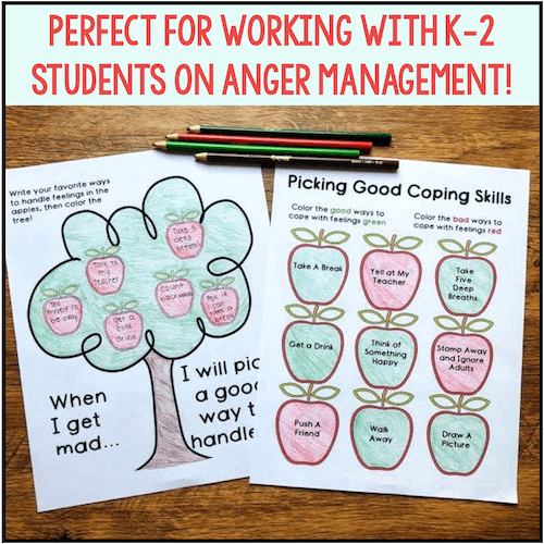 Coping Skills Worksheets For Kids (Grades K-2)