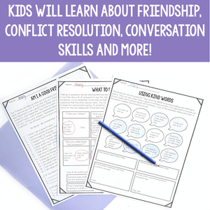 Relationship Skills SEL Worksheets For Kids