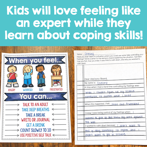 Coping Skills Advice Letters Activity For Kids