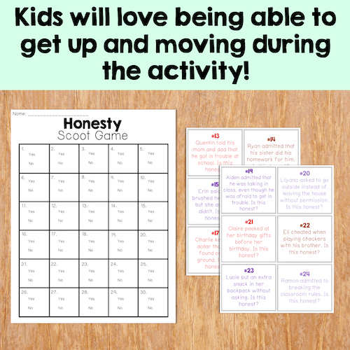 Identifying Feelings Scoot Game Activity For Kids