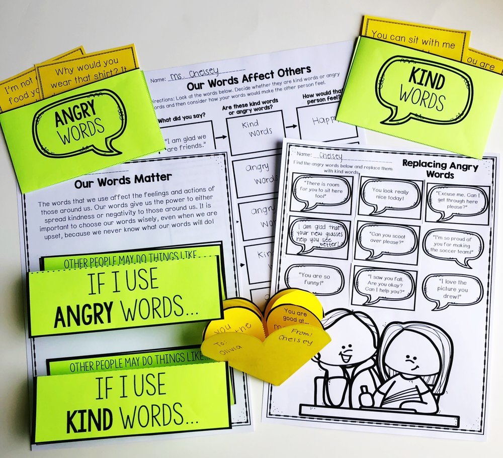 Kindness Read Aloud Activities - Andrew's Angry Words