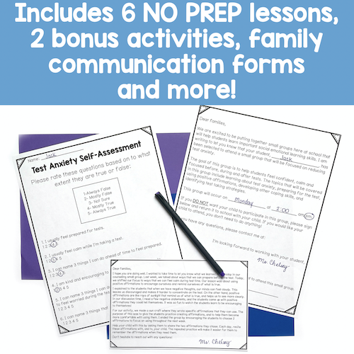Test Anxiety Small Group Curriculum - NO PREP