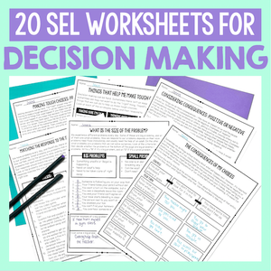 20 Responsible Decision Making SEL Worksheets For Kids