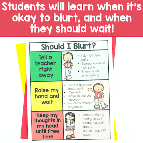 Self Control Worksheets And Posters