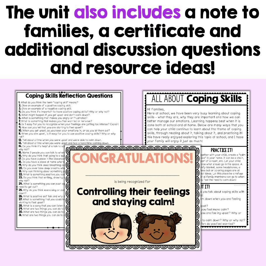 Coping Skills Lessons & Activities For Kids In Grades K-2