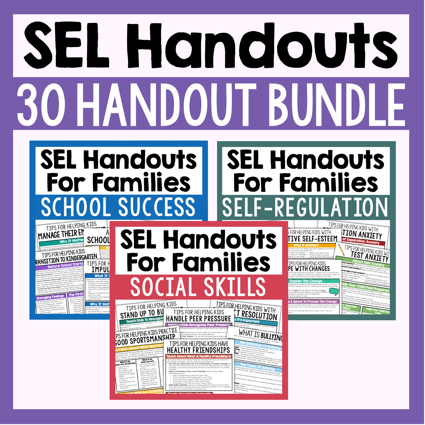 SEL Family Handout Bundle