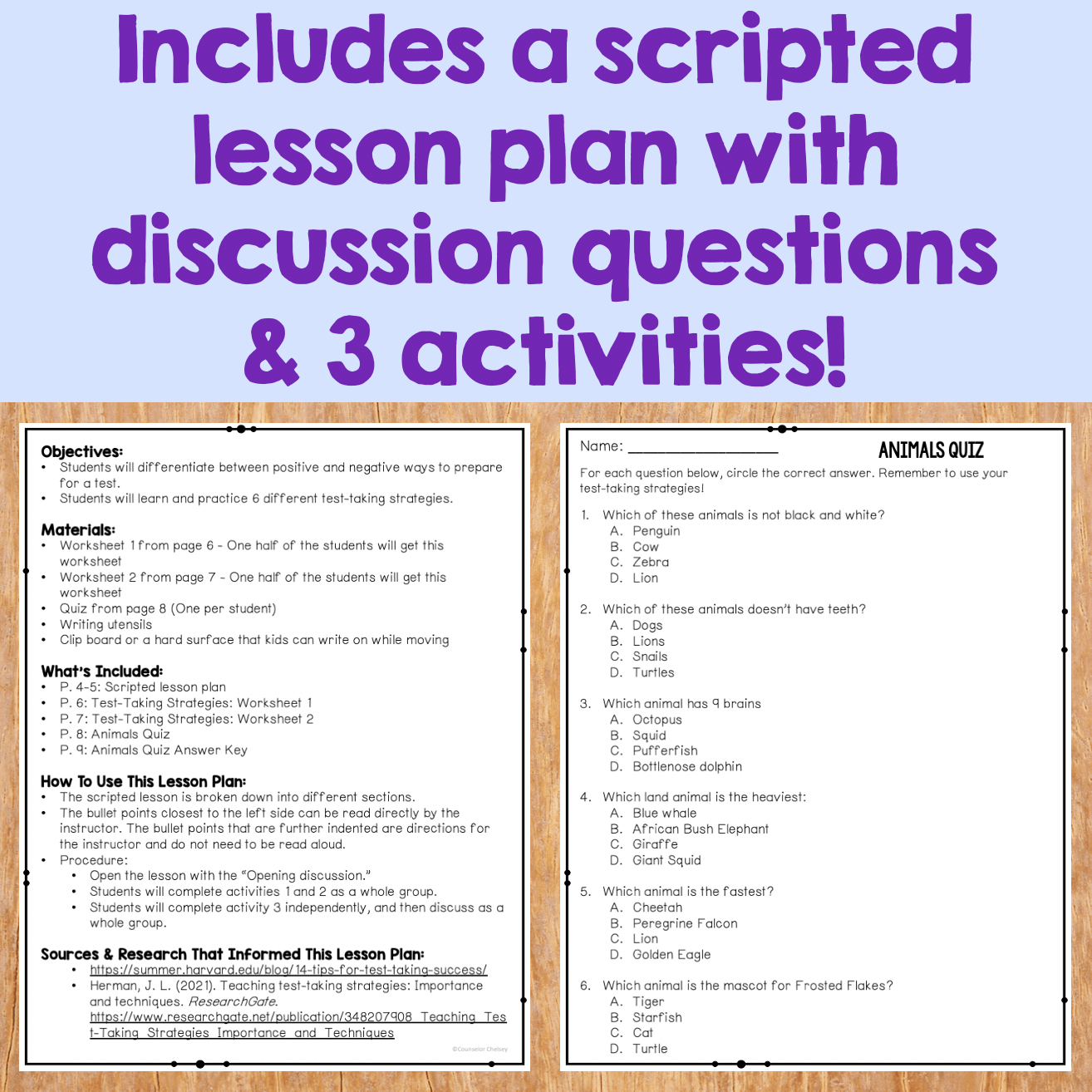 Parent Handouts For Executive Functioning & School Success