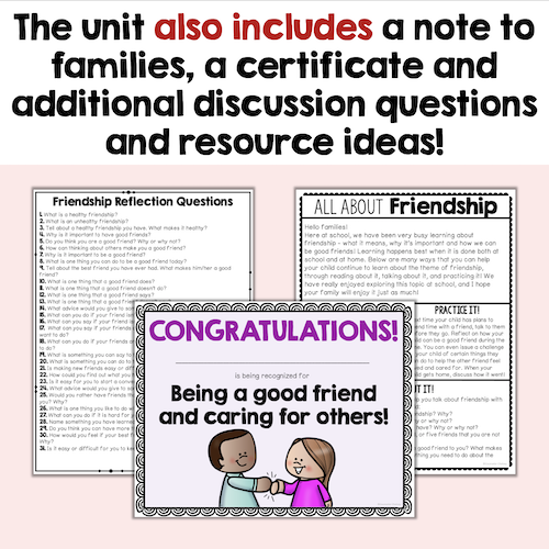 Friendship Lessons With Activities For Kids