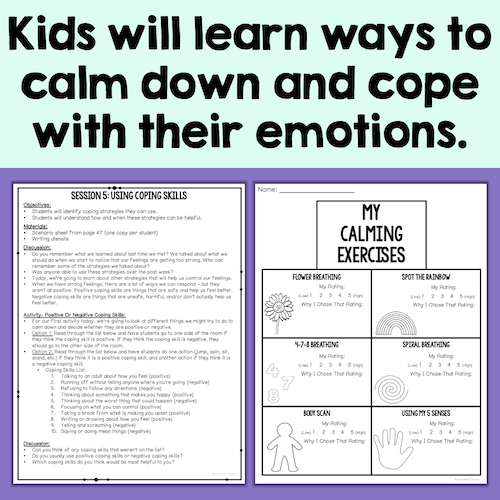 Emotional Regulation No-Prep Small Group Plan