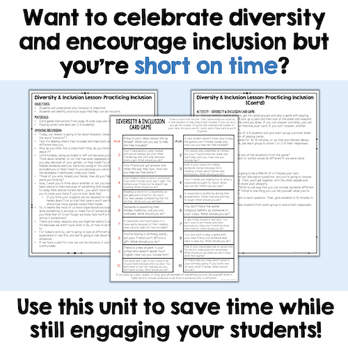 Diversity & Inclusion Lessons and Activities For Students