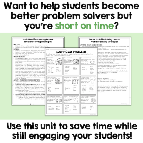 Social Problem Solving Lessons For Kids In Grades K-2