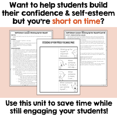 Self-Esteem Lessons & Activities For Students
