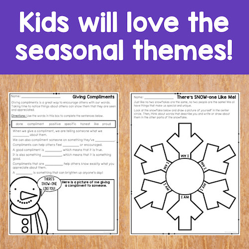 10 January-Themed SEL Worksheets For Kids