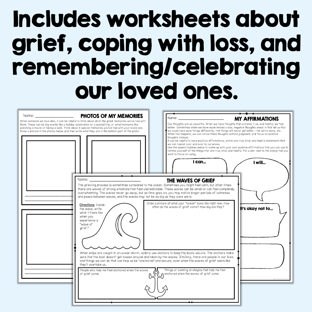 20 Grief And Loss Worksheets For Kids