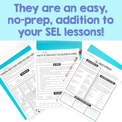 Social Emotional Learning Worksheets For Kids