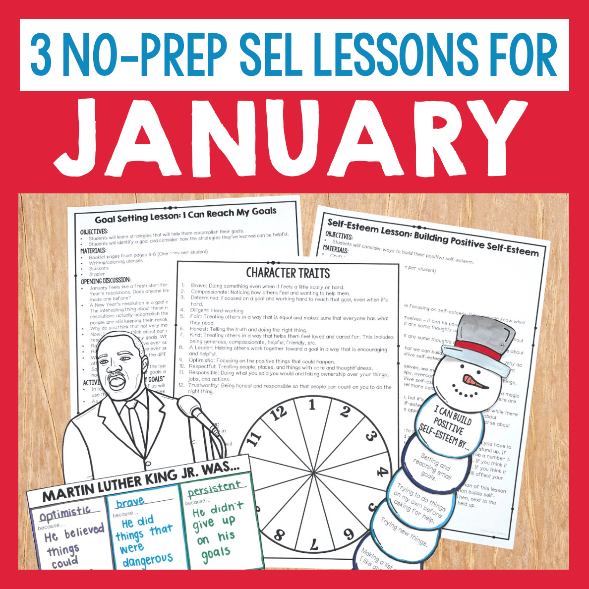 SEL No-Prep Lessons For January