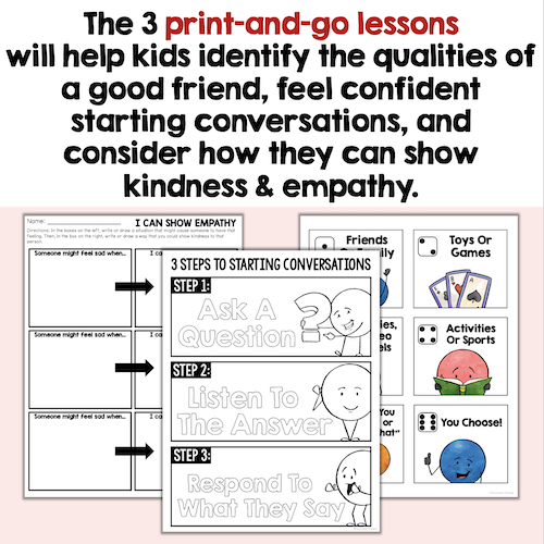 Friendship Lessons With Activities For Kids
