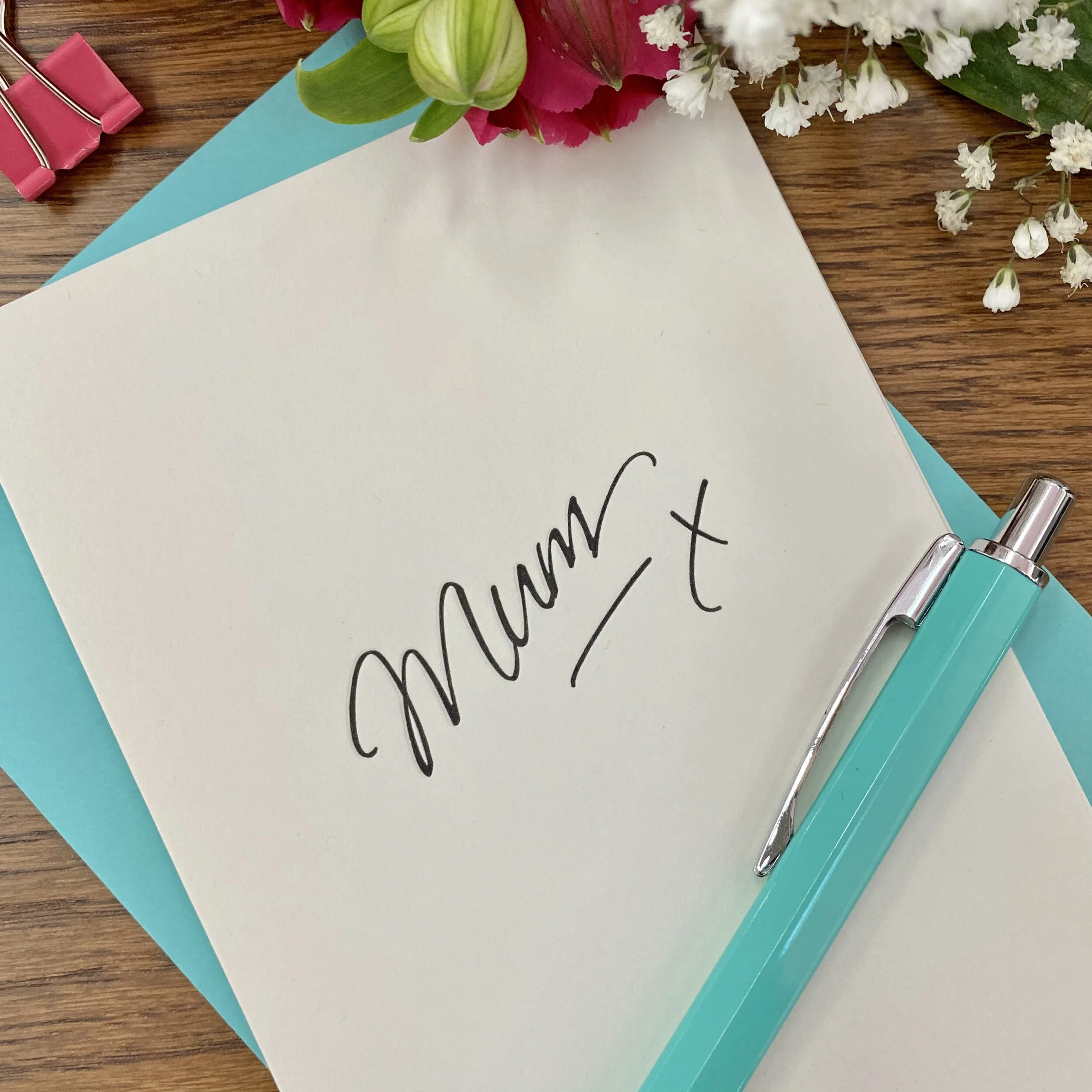 'Mum Script' Letterpress Card