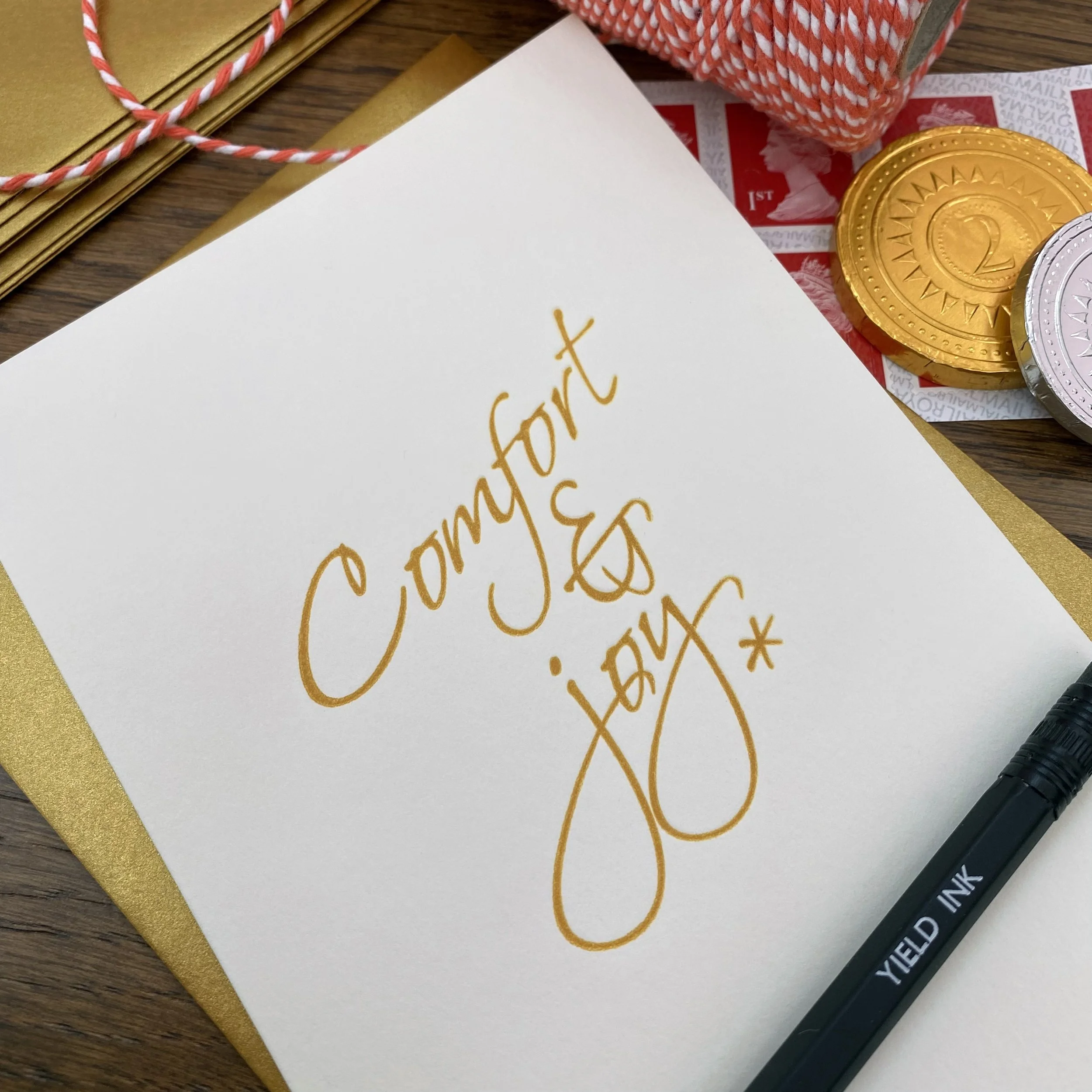 'Comfort & Joy' Letterpress Christmas Cards