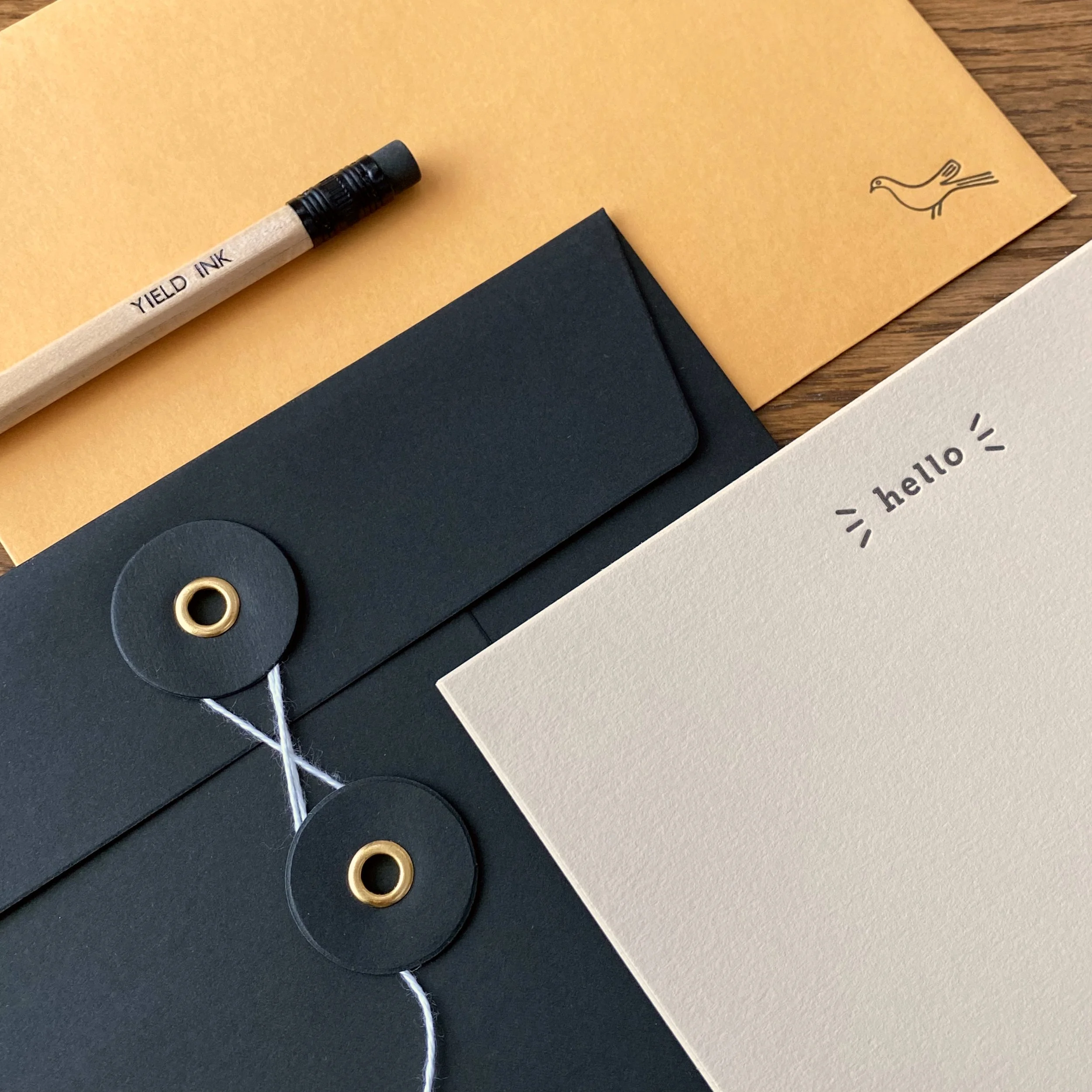 'Hello' Letterpress Notepaper Set