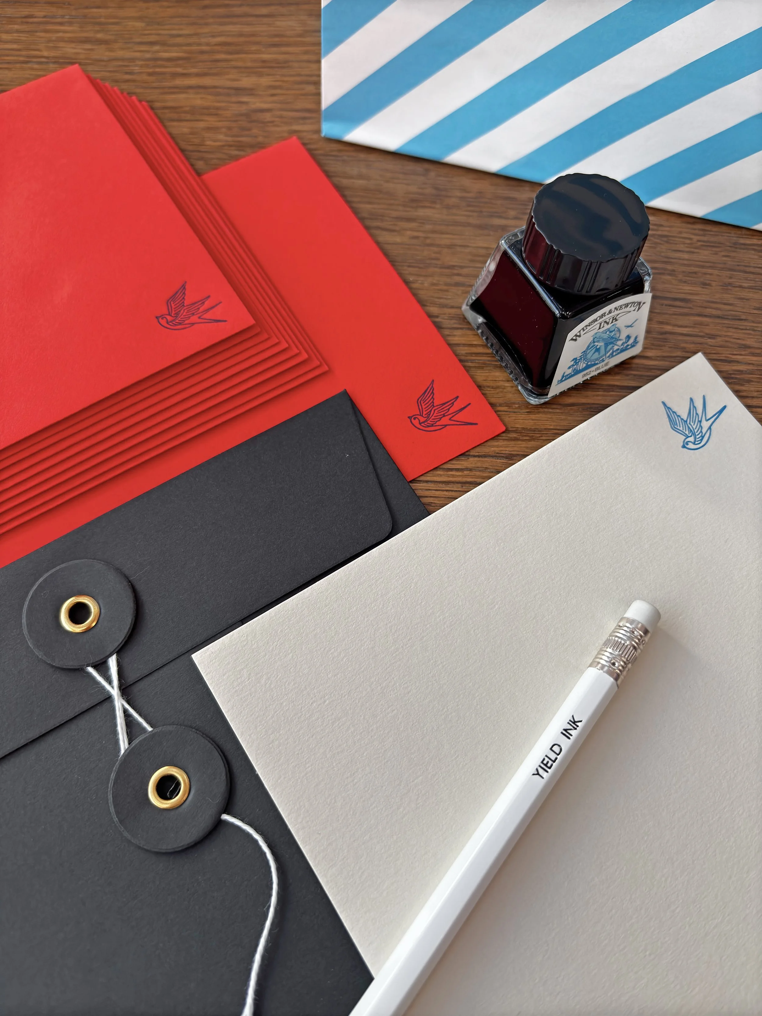 'Swallow' Letterpress Notepaper Set