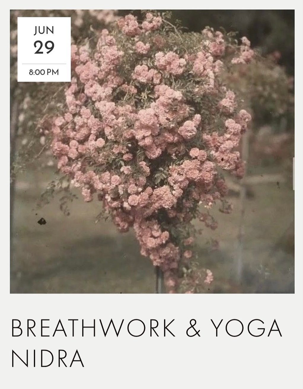 Join for a yin yang pairing of Breathwork and Yoga Nidra. W&rsquo;ll use the active breath practice to move energy, release what the body is holding and access the depths of ourselves. After the active practice  yoga nidra allows us to integrate and 