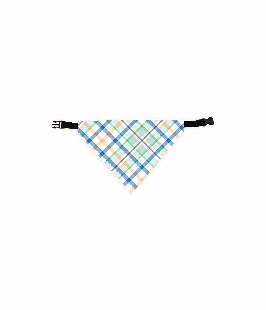 Green &amp; Orange Plaid Bandana