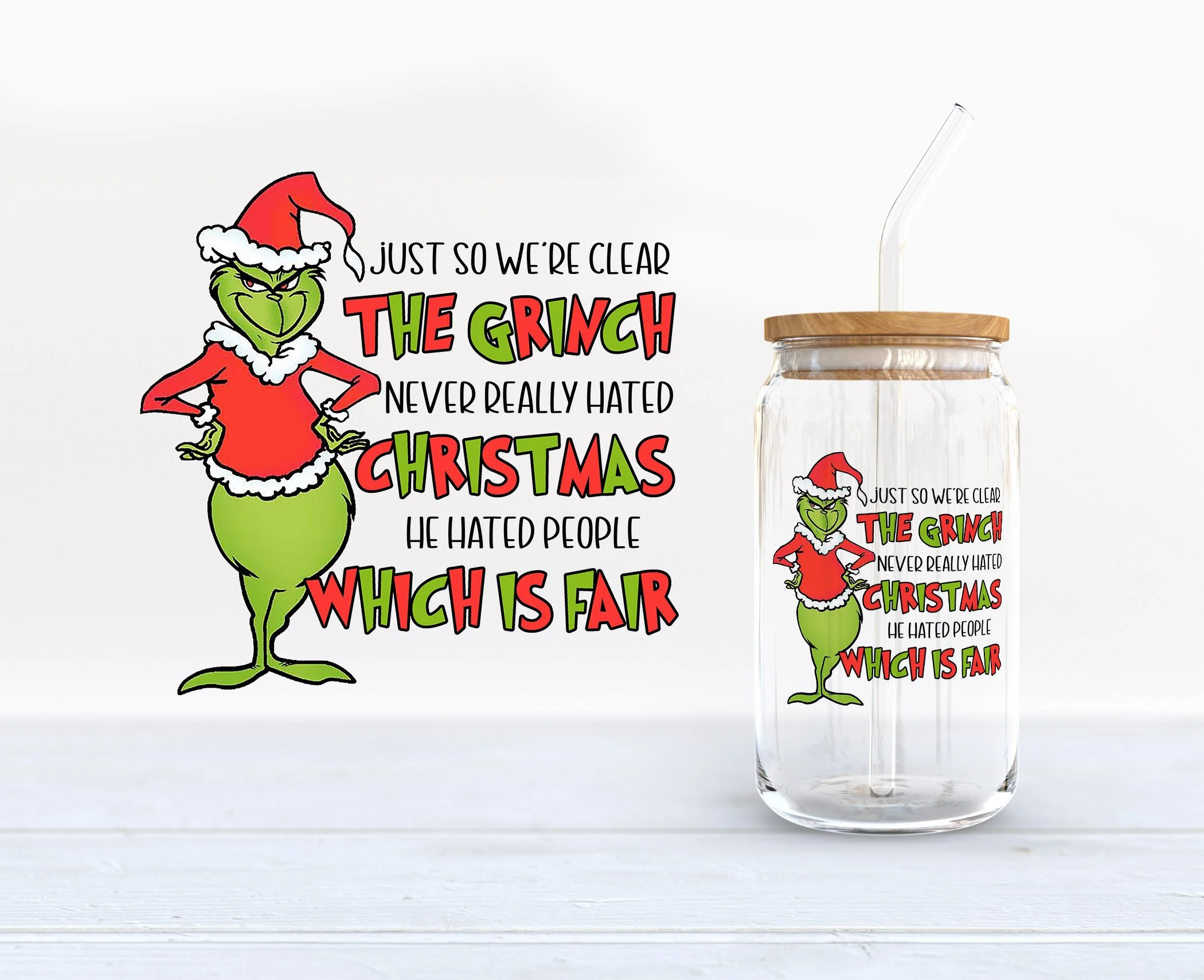 Grinch Hated People Can Glass