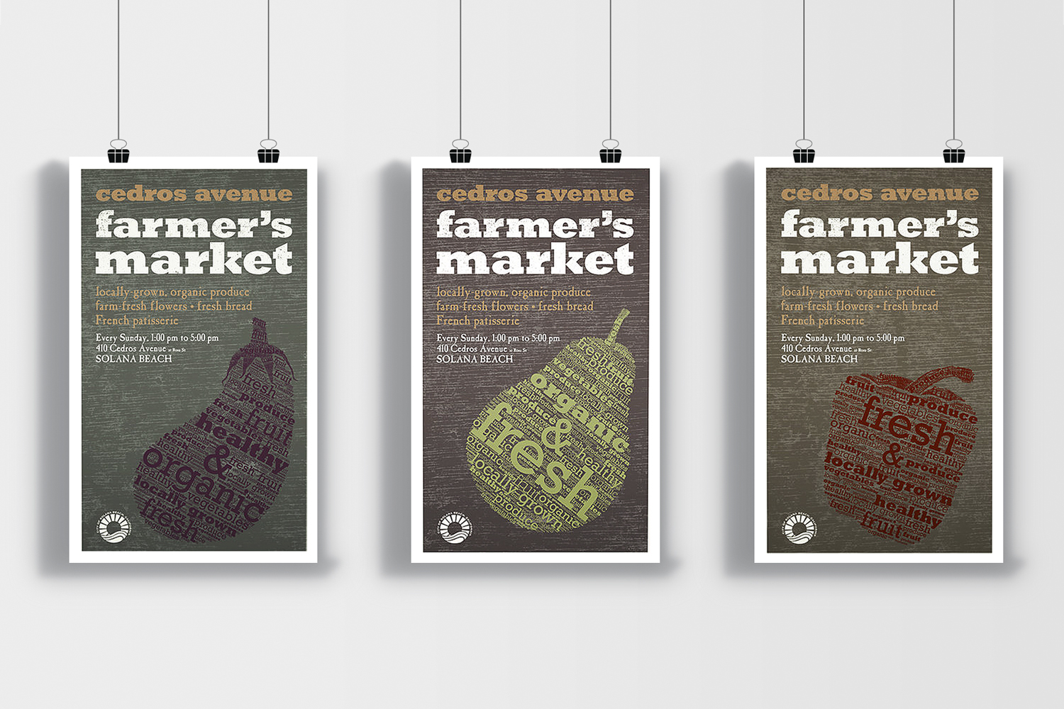 Local farmer’s market poster series art direction