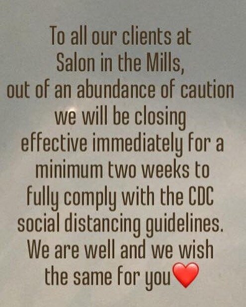 I will reach out to all of my clients that are scheduled with me during these two weeks to reschedule you! So much love to everyone and please stay healthy and safe 💙