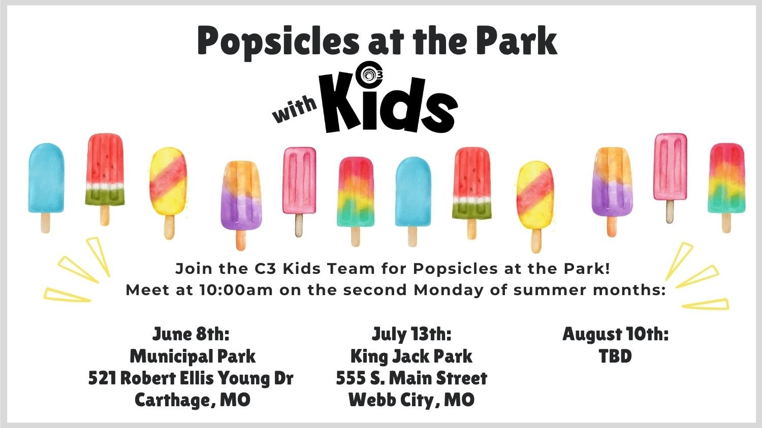 Popsicles at the Park with C3 Kids