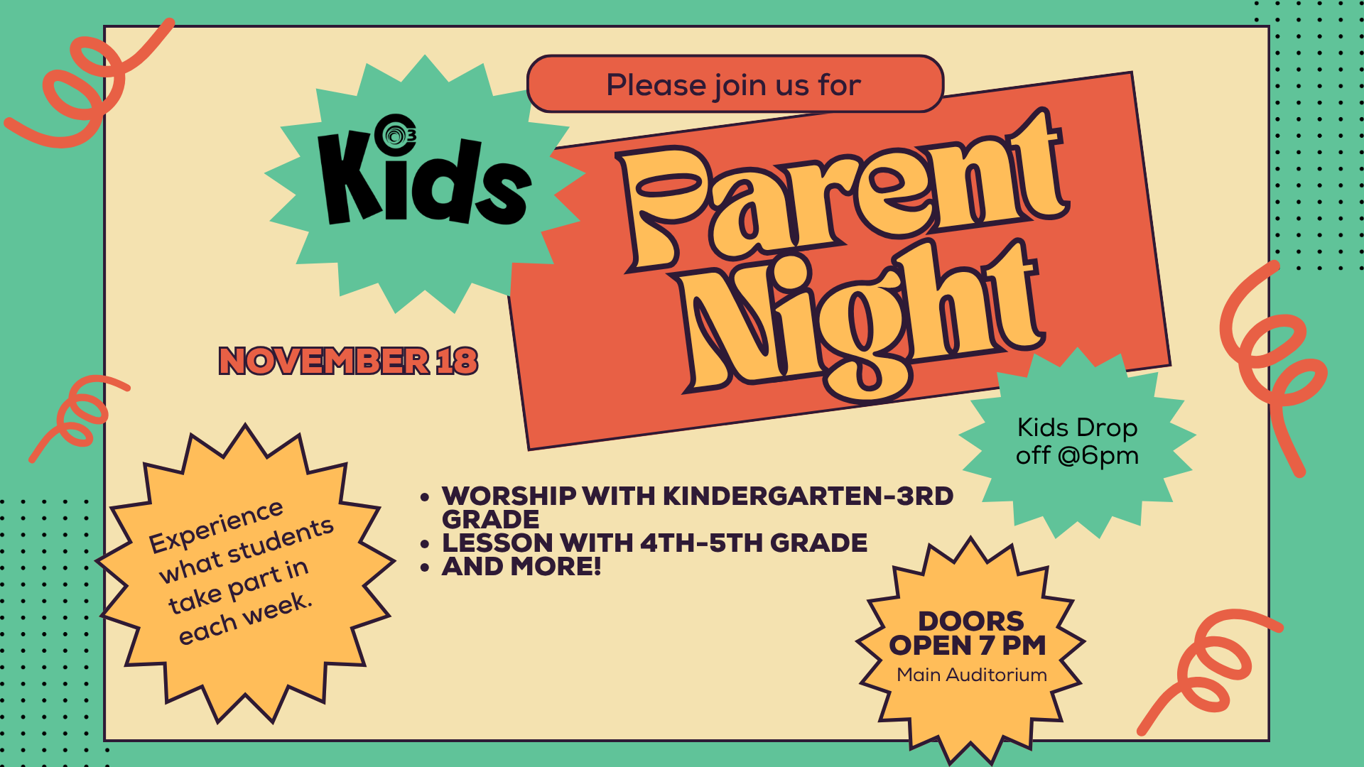 C3 Kids Parent Night
