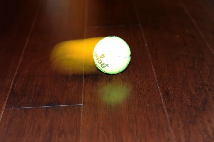 Using Slow Sync Normal Flash (ball was moving from the right to the left)