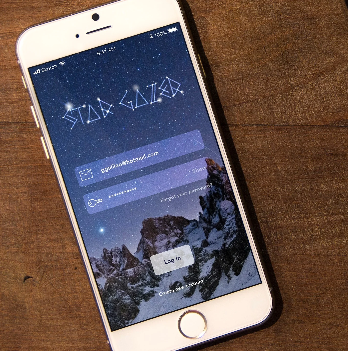 Log In Screen Design