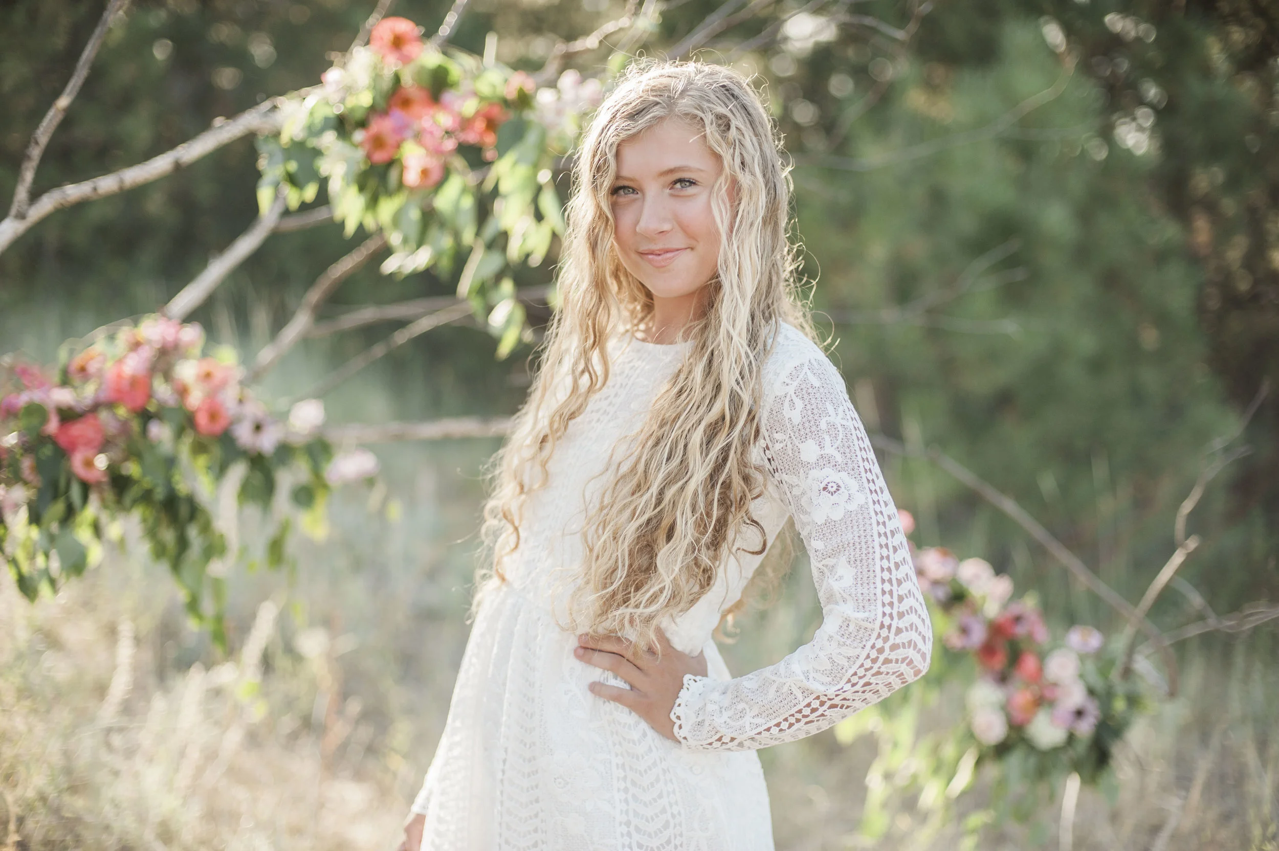 She specializes in portraits of women enjoying her floral creations.