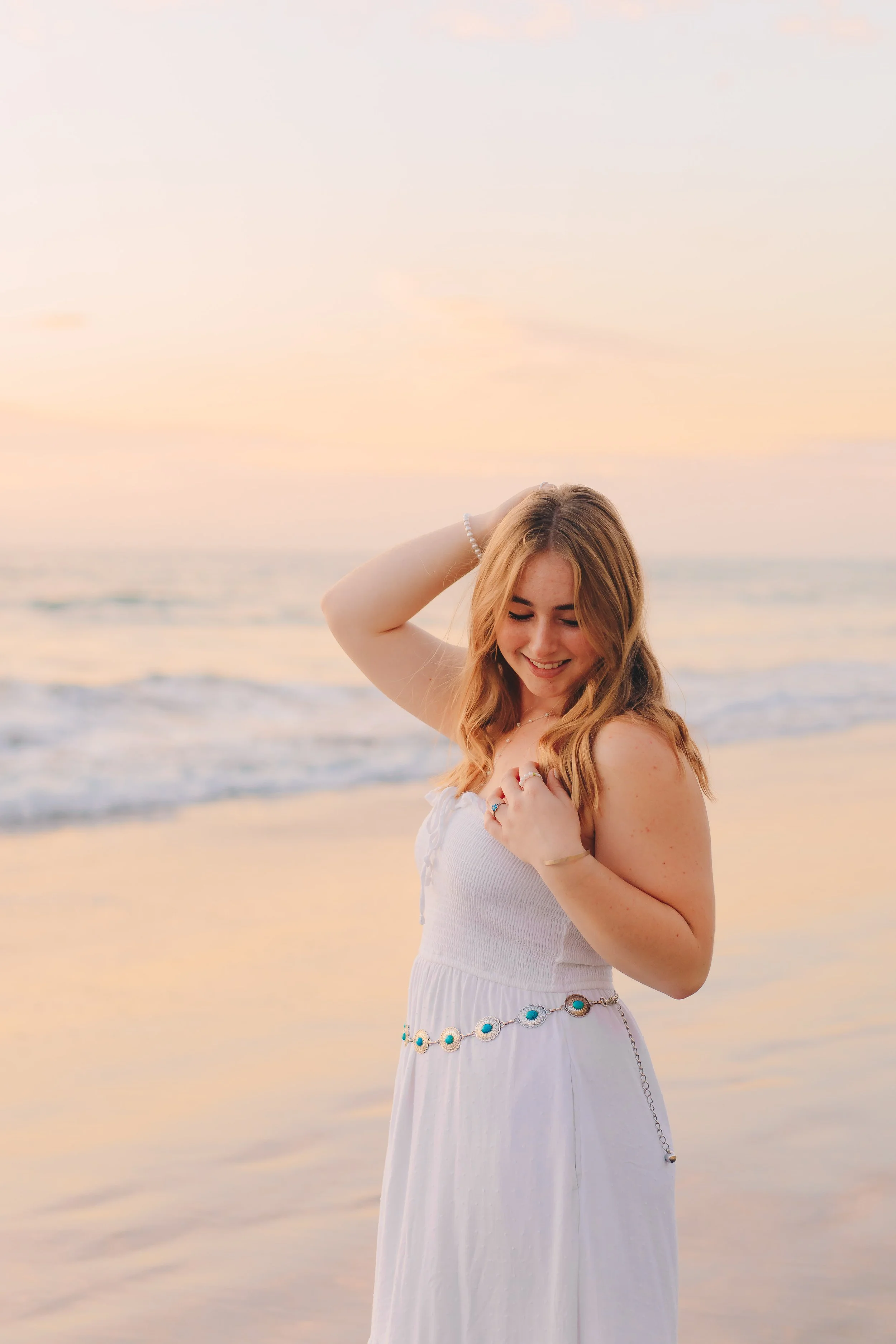 Sunset senior photography at Torrey Pines Beach, San Diego