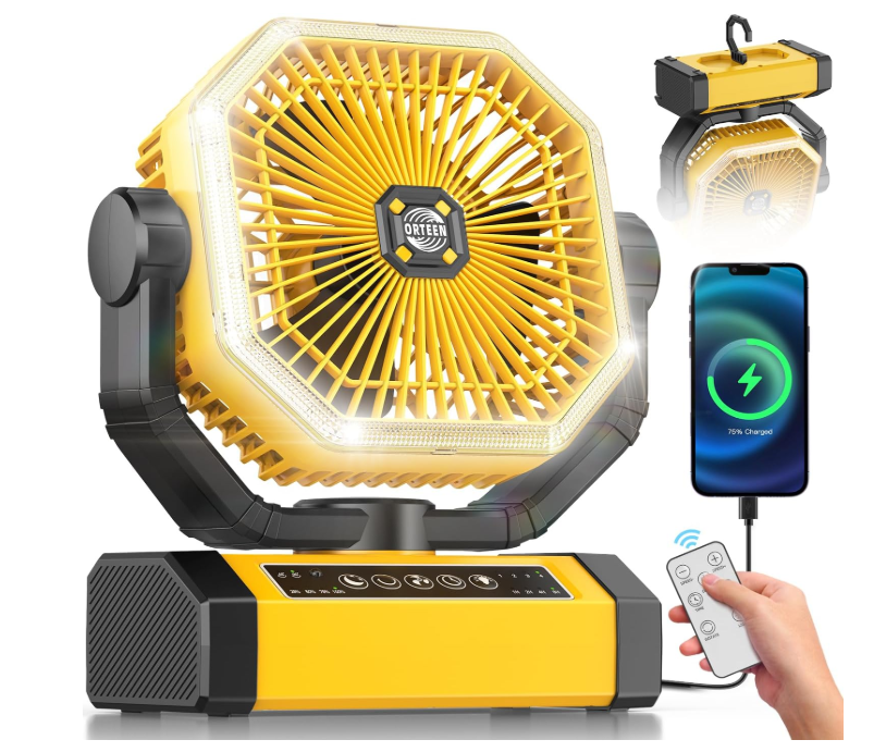 Portable 20,000mAh Camping Fan