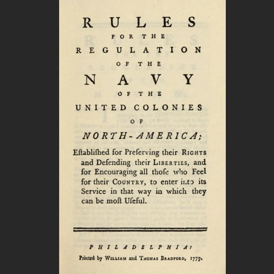 History of the Marine Corps— The Rules for the Regulation of the Navy