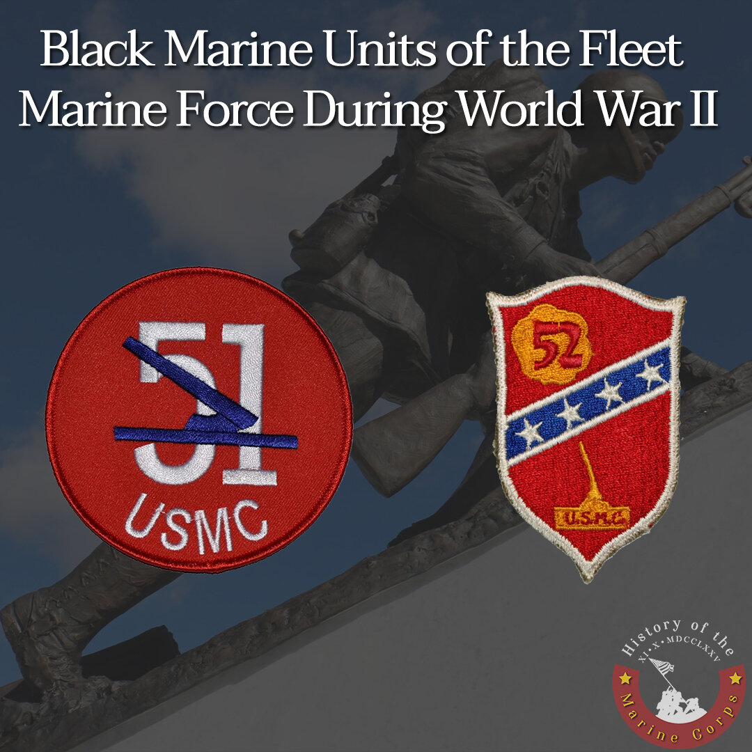 The first African-Americans to enlist in the Marine Corps trained at Camp Montford Point in Jacksonville, NC, from August 26, 1942, until the camp was decommissioned on September 9, 1949.

During World War II, 19,168 black Marines served in the Corps